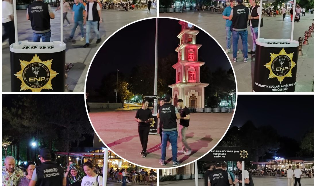 Erzincan Polisi vatandaşı uyuşturucuya karşı uyarıyor