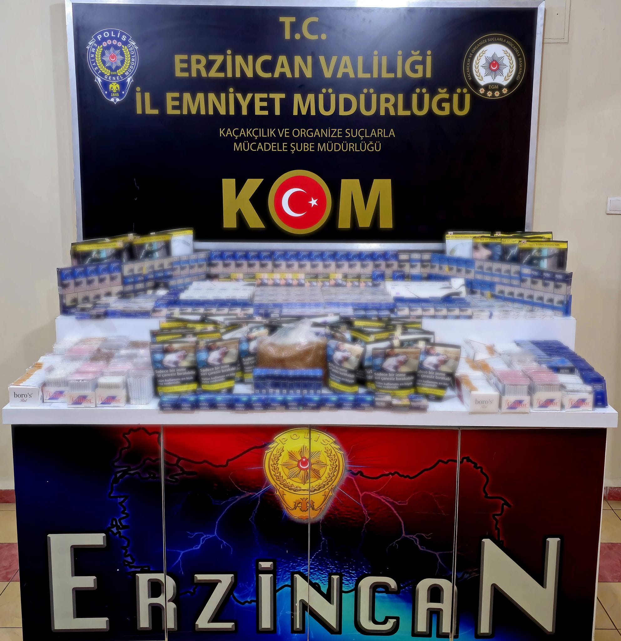 Erzincan polisi kaçakçılığa göz açtırmıyor