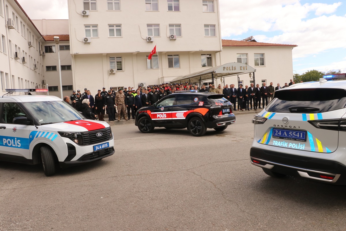 Erzincan İl Emniyet Müdürlüğü envanterine 13 yeni araç kattı